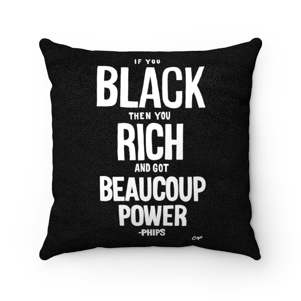 Beaucoup Power Suede Square Pillow